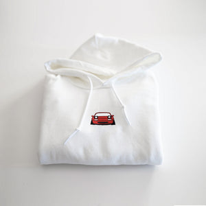 Red Embroidered Miata Hoodie